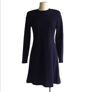 Vintage 80s Adrienne Vittadini dress navy blue
